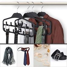 Black Belt Hanger - The Ultimate 360 Degree Rotating Organizer for Belts, Ties, Scarves, and More