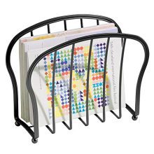 mDesign Decorative Metal Wire Magazine Holder, Organizer
