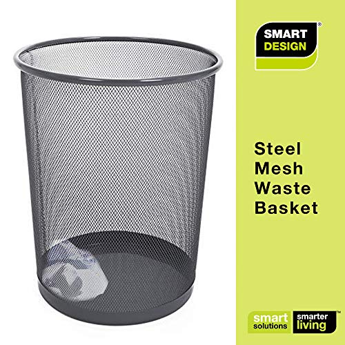 Smart Design Steel Metal Mesh Waste Basket
