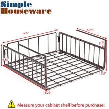 2 Pack - SimpleHouseware Under Shelf Basket