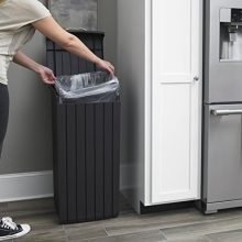 Keter Large Trash Can with Lid for Patio and Outdoor Kitchen