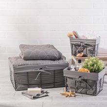 Wire Vintage Storage Baskets with Liner