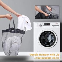 Effortless Laundry Sorting and Storage with Smart Elf Double Laundry Hamper in Linen Grey