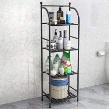 FKUO 4 Tier Bathroom Storage Open Shelf Unit