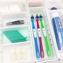 Bathroom White Drawer Organizer for Makeup