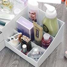 Elegant Vanity Holder for Brushes, Eyeshadow Makeup Organizer With Drawers