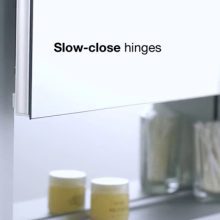 Bathroom Slow Close Magnifying Mirror Medicine Cabinet with Mirror