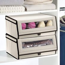 Fabric Closet Storage Organizer Shoe Box Bin