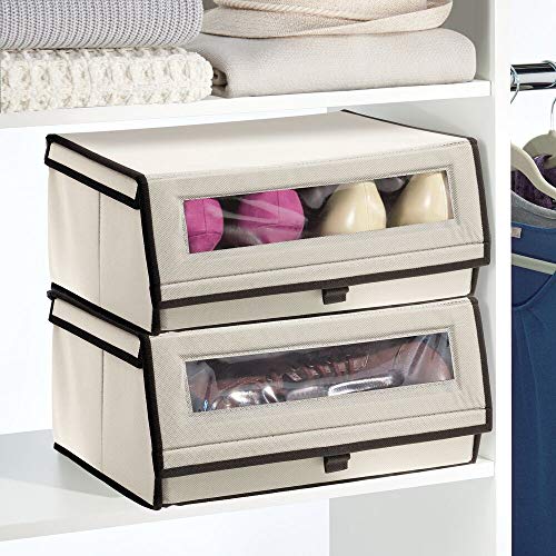 Fabric Closet Storage Organizer Shoe Box Bin
