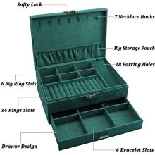 Velvet Large Necklace Jewelry Storage Organizer