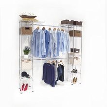 Seville Classics Double-Rod Expandable Clothes Rack