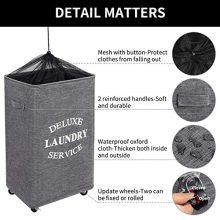 90L Large Laundry Hamper on Wheels: Perfect for Weekly Family Laundry and Organizing