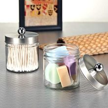 Bathroom Vanity Glass Storage Organizer Holder Canister Apothecary Jars