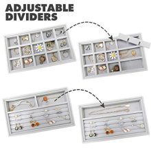 Velvet Jewelry Drawer Inserts Trays, Earring Organizer