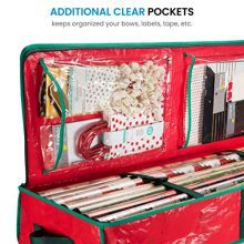 ZOBER PE Underbed Gift Wrap Organizer, Interior Pockets