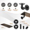 Pipe Rustic Wood Floating Shelf