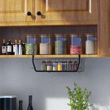 Stackable Under Shelf Basket, GSlife 4 Pack Stackable Wire Storage Basket