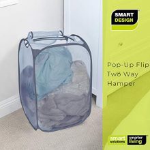 Smart Design Mesh Pop-Up Flip Laundry Hamper & Basket