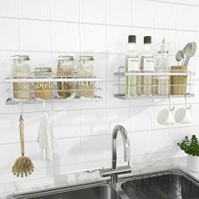 Basket Shelf with Hooks for Hanging Sponge