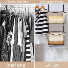 2-Shelf Hanging Closet Organizer - Space-Saving Storage for Dorms, Condos, Bedrooms, and More