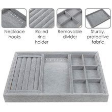 Houseables Jewelry Tray Organizer, Stackable Accessories Storage