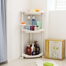 Tenby Living Corner Shower Caddy - 3 Shelf Shower Organizer Caddie