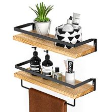 Paulownia Wood Rustic Floating Shelves Wall Mounted