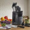 Farberware 30-Piece Spin-and-Store Knife and Kitchen Tool Set - Effortless Kitchen Prep with Rotating Storage Caddy