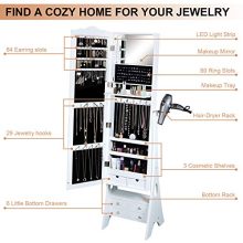 Jewelry Organizer Armoire with LED lights