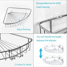 SMARTAKE 2-Pack Corner Shower Caddy, Stainless Steel Adhesive Bathroom