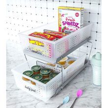 Organizer Bath Collection Slide-out Baskets with Handles