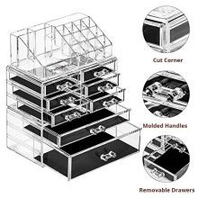 Makeup Organizer 3 Pieces Acrylic Cosmetic Storage Drawers