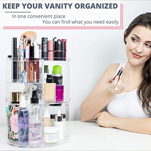 360 Spinning Makeup Organizer - Rotating Makeup Organiser Storage