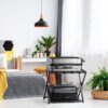 Tangkula Luggage Rack (Set of 2), Folding Metal Suitcase