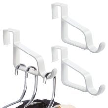 mDesign Modern Over Door Valet Hook - Multi Hanging Storage Organizer