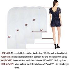 HomeClean 24'' x 54'' Clear Garment Bags – Breathable Dust Cover for Clothes Storage (Pack of 6) – Protect Your Suits & Jackets