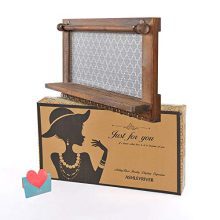 ASHLEYRIVER Wall Mounted Rustic Wood Jewelry Organizer
