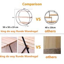 KingSo Wall Shelf Rustic Wood Floating Shelves,Decorative Wall Shelf for Bedroom