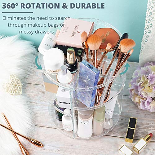 360 Spinning Makeup Organizer - Rotating Makeup Organiser Storage