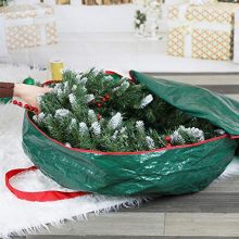 Christmas Wreath and Garland Bag with Durable Zippered Closure