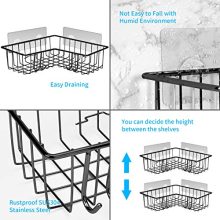 Asija 2-Pack Corner Shower Caddy -  Stainless Steel Adhesive Shower
