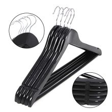 Wooden Coat Hangers Suit Hangers with Pants Bar