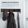 TomCare 2 Pack Bamboo Coat Rack Wall Mounted