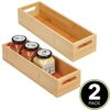 Bamboo Kitchen Cabinet & Fridge Drawer Organizer Tray