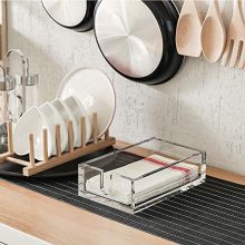 CY craft Acrylic Guest Towel Napkin Holder,Clear Bathroom Paper