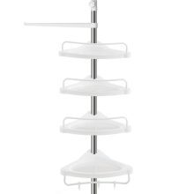 Ultimate Bathroom Organization with the Constant Tension Shower Caddy – Adjustable, Rust-Proof, and Versatile Stainless Steel Corner Shelf for a Clutter-Free Shower