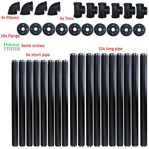 Industrial Wall Mount Iron Pipe Shelf