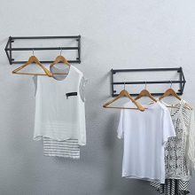MBQQ Modern Black Metal Clothing Racks Wall Mounted