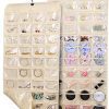 Double Sided Hanging Jewelry Organizer 80 Pockets