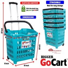 dbest products Bigger GoCart Grocery Cart